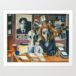 X-Files - Agent Grey Art Print