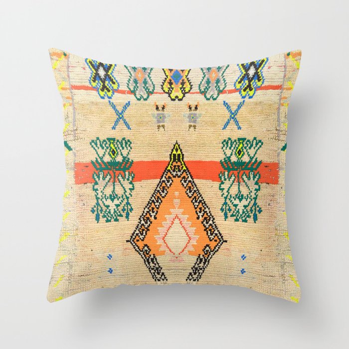 Moroccan Berber Carpet  Throw Pillow