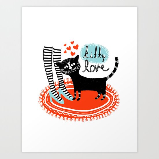 Kitty Love Art Print
