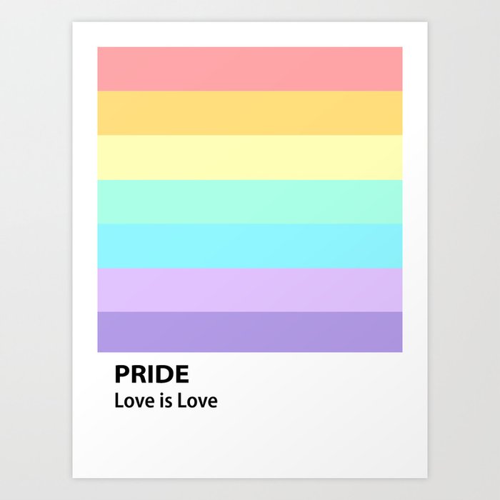 Pastel Pride Flag Art Print