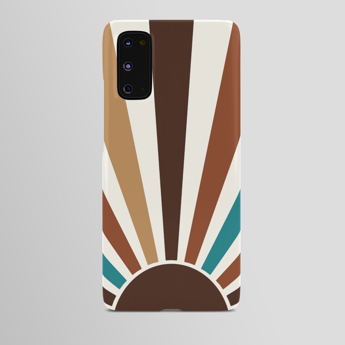 Multicolor retro Sun design 9 Android Case