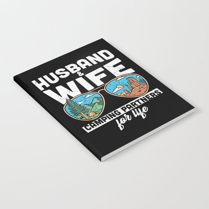 Husband And Wife Camping Partners For Life Notebook