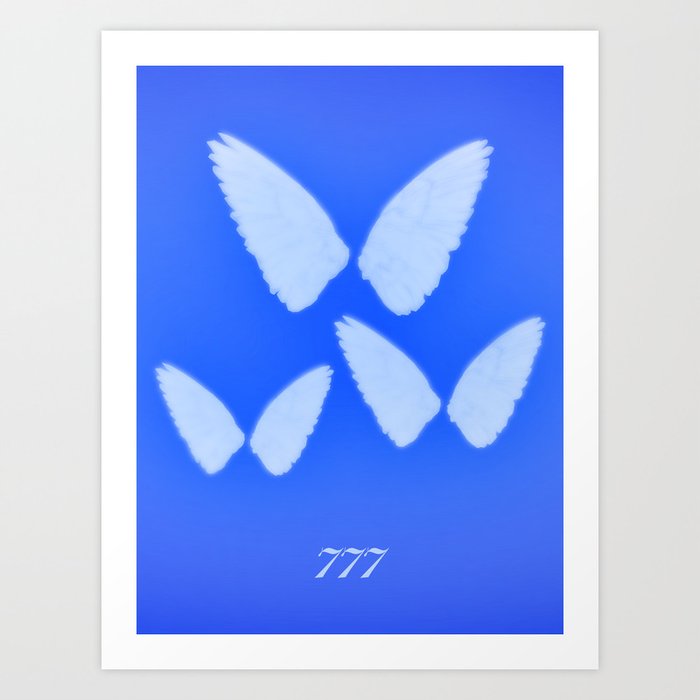 angel number / 777 Art Print