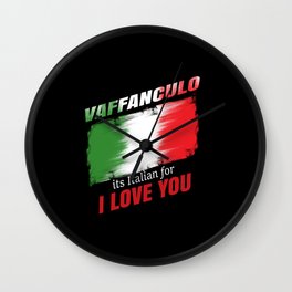 Italy Funny Italian Love Gift Wall Clock | Itlay, Dont, Graphicdesign, Funny, Design, Lover, Italy, Idea, Gift 