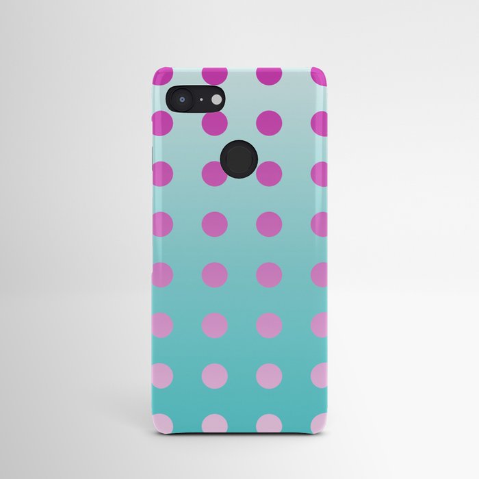 pink and aqua dots gradation Android Case