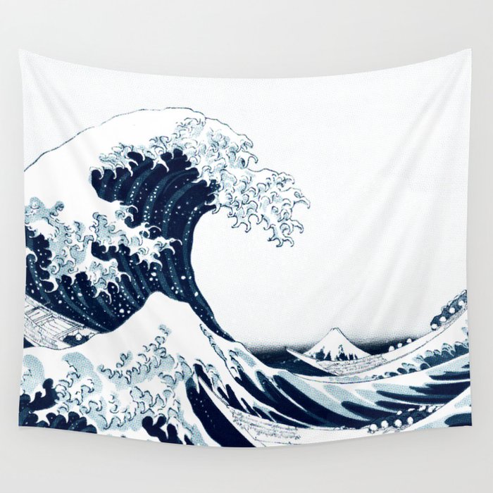 Great wave wall tapestry shop