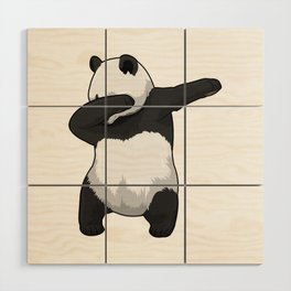 Panda at Hip Hop Dance Dab Wood Wall Art