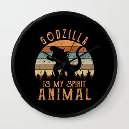 Godzilla Is My Spirit Animal Retro Vintage Wall Clock | Manga, Team Godzilla, Godzilla, Godzilla Lover, Vintage, Monster, Godzilla Funny, King, Japanese, Monsters 