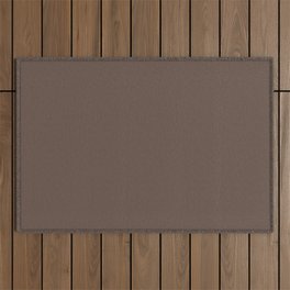 Umber deep brown solid color modern abstract pattern Outdoor Rug