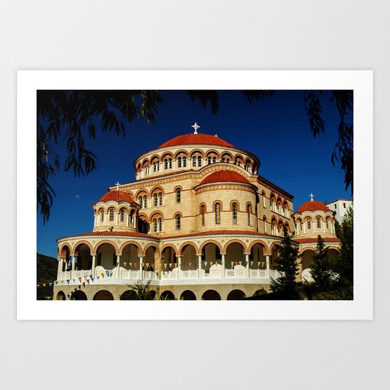 St. Nectarios of Aegina Orthodox Church, Aegina, Greece Art Print