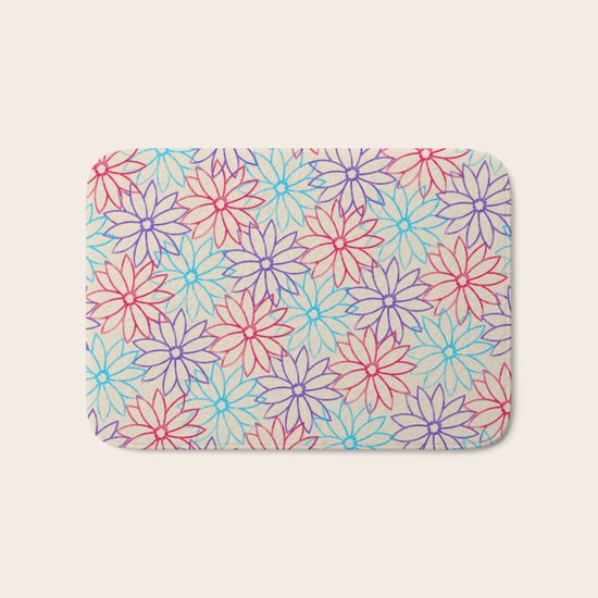 Floral pattern Bath Mat