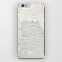 Relief [2]: an abstract, textured piece in white by Alyssa Hamilton Art iPhone Skin