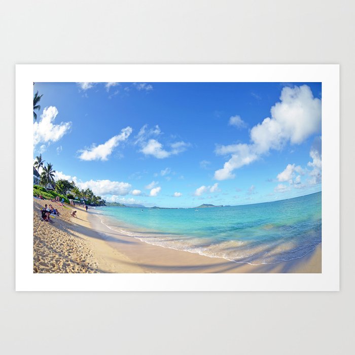 Lanikai Aloha v2 Art Print