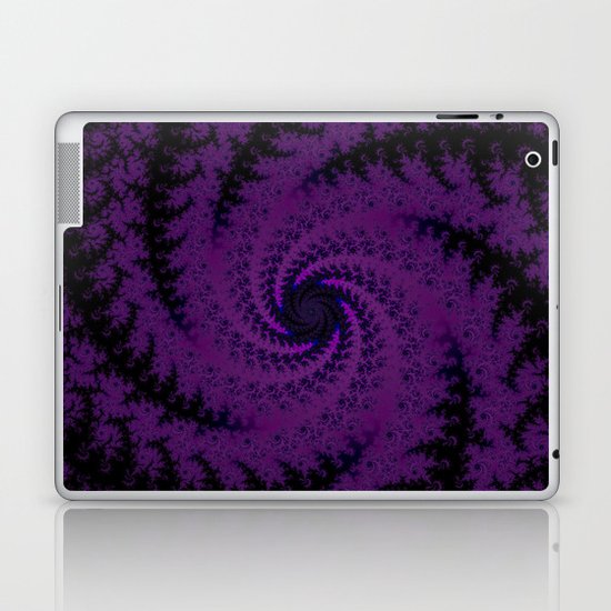 Purple Spiral Fractal Design Laptop & iPad Skin