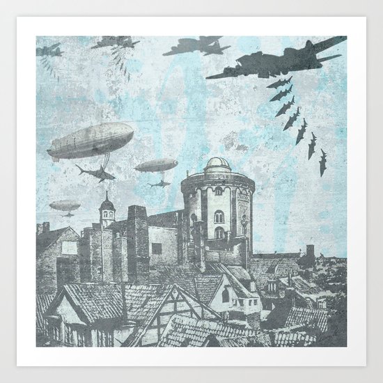Shark Bomb Art Print