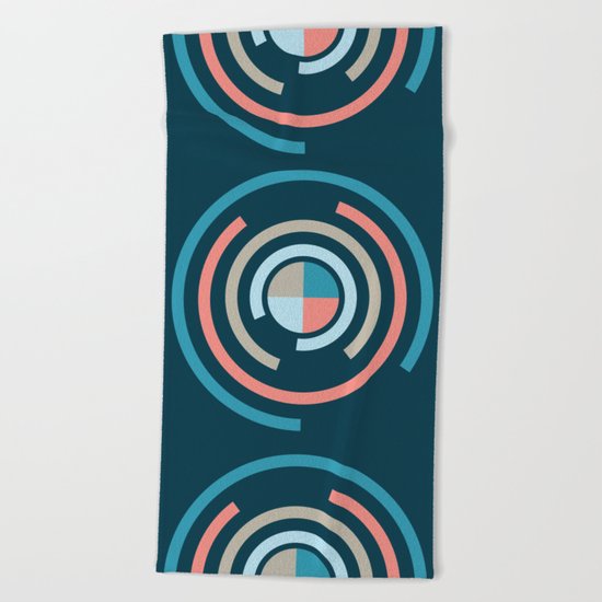 Colorful Circles V Beach Towel