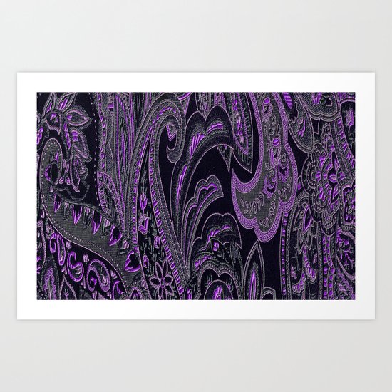 Paisley 10 Purple Art Print