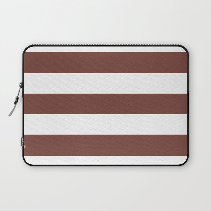 Bole - solid color - white stripes pattern Laptop Sleeve