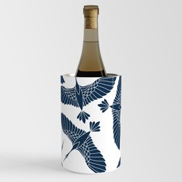 Abstract Japanese Herons Wine Chiller