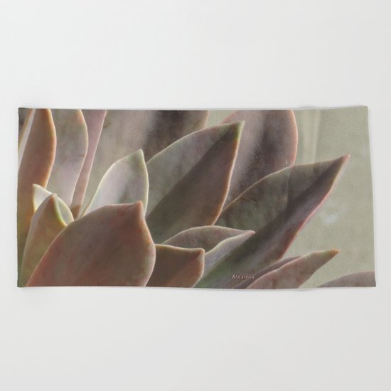 TEXTURES: Succulent Looks East Beach Towel