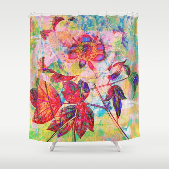 abstract anemone Shower Curtain