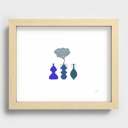 Wishes come true bottles Recessed Framed Print