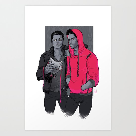 Little Red has Pointy Teeth Art Print