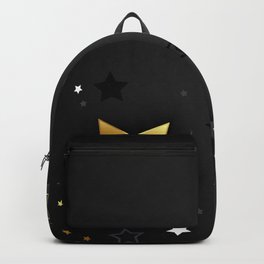 Gray Background with Black Stars Backpack