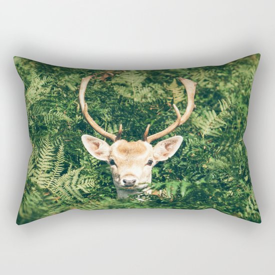 deer cerf 4 Rectangular Pillow