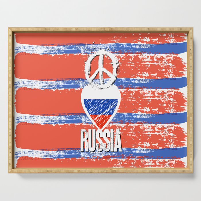 Peace, Love, Russia Serving Tray