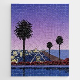Nagai - Downtown Sunset - Poolside Red Flower, 2006 Jigsaw Puzzle