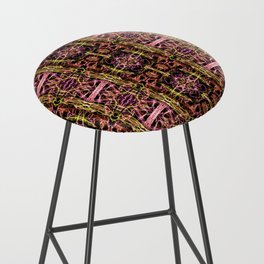 Liquid Light Series 114 ~ Colorful Abstract Fractal Pattern Bar Stool