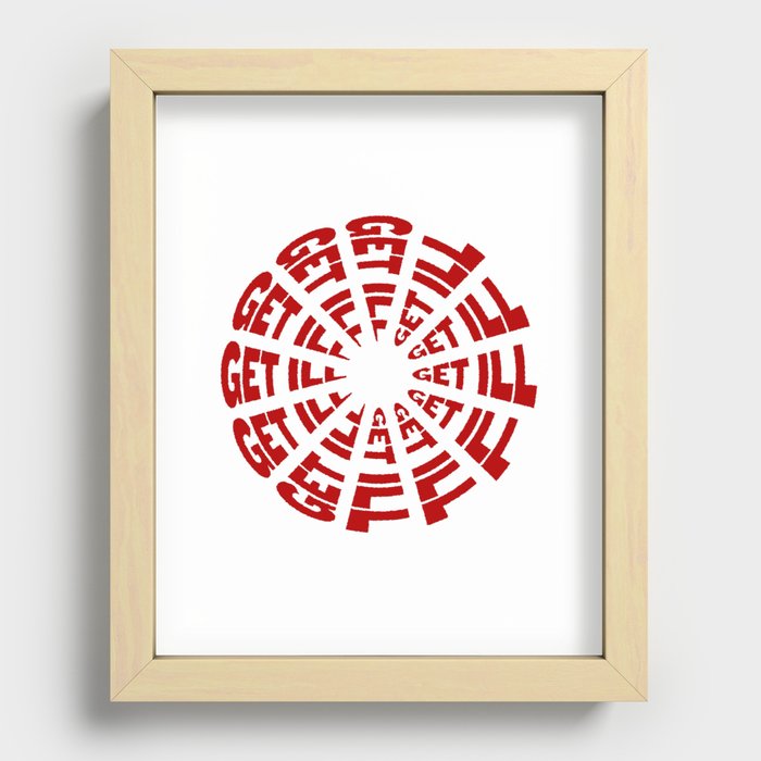 Time to Get Ill Clock - White Recessed Framed Print