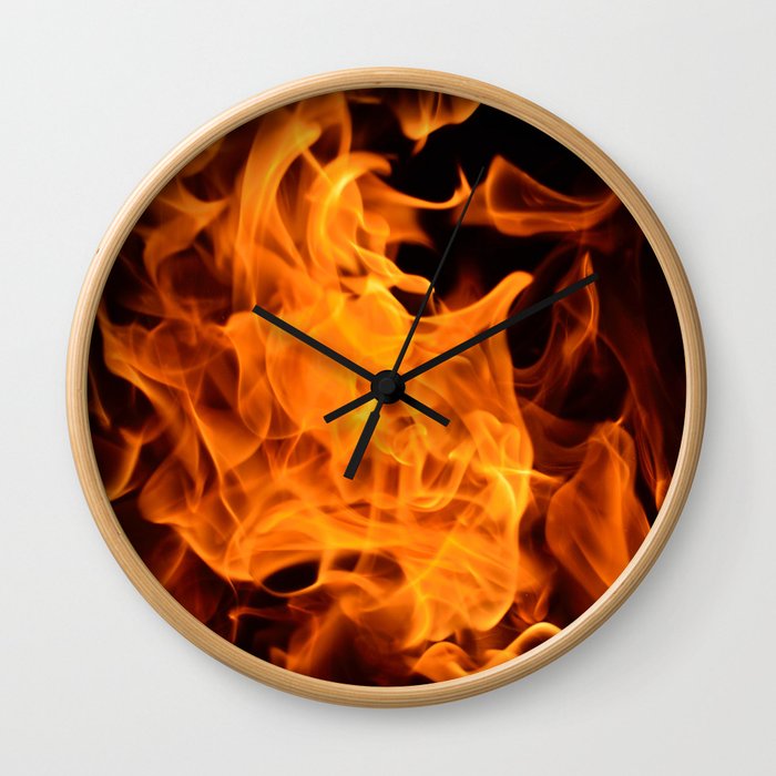 Fire Pit Wall Clock