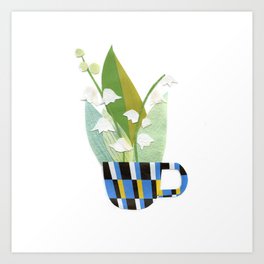 Lily of the Valley Collage Art Print