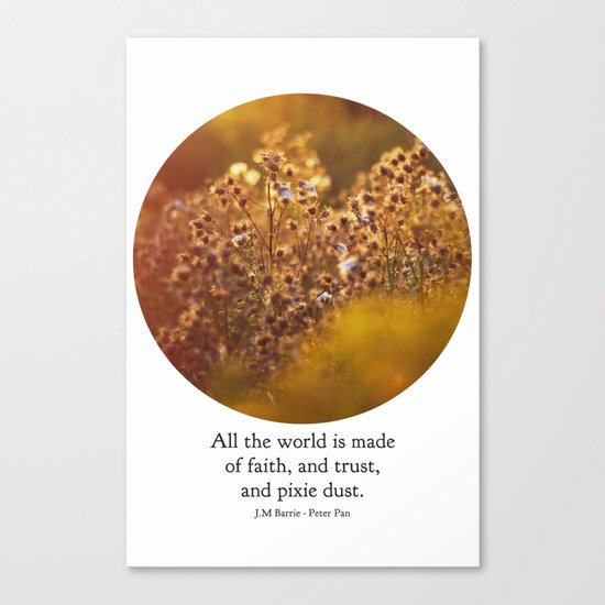 pixie dust - peter pan Canvas Print