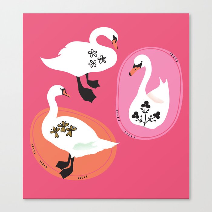 Swans Canvas Print