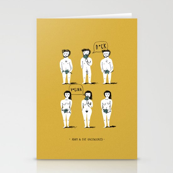 Adam & Eve Uncensored Stationery Cards