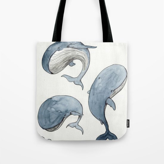 Dancing Whales Tote Bag