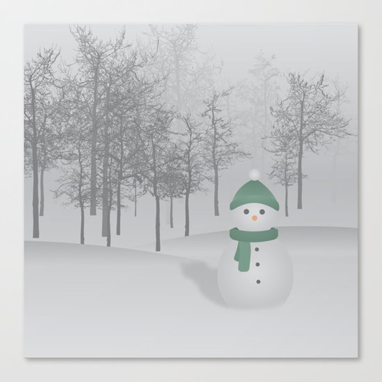 Christmas Snowman Canvas Print