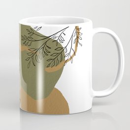 Mid Century Modern Abstract Shapes Leaves Coffee Mug