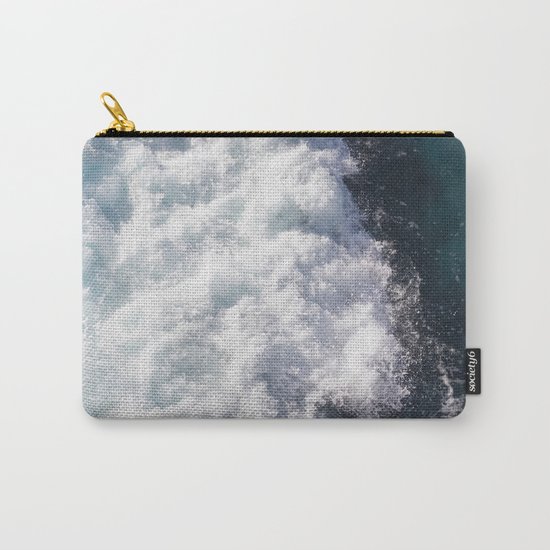 sea - midnight blue wave Carry-All Pouch