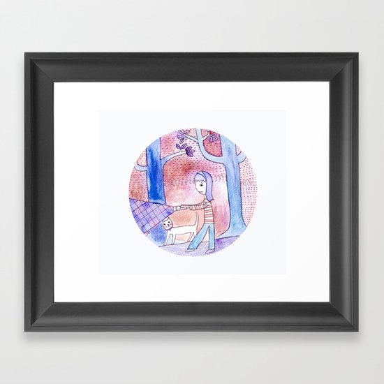 Lost in the dark Framed Art Print