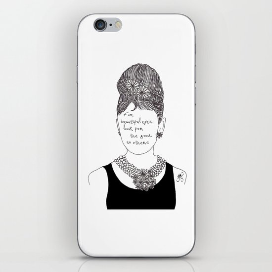 Audrey Hepburn iPhone & iPod Skin