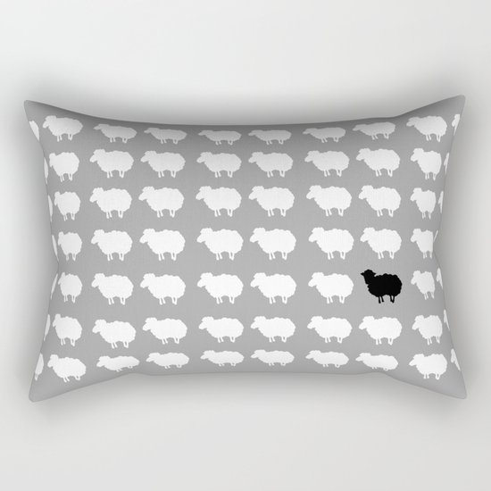 Black sheep Rectangular Pillow