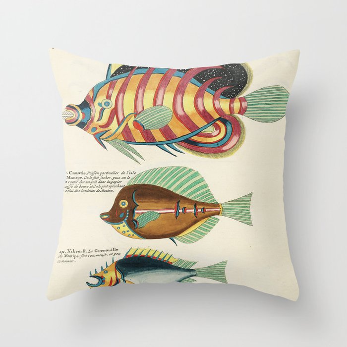 fish by Louis Renard Throw Pillow