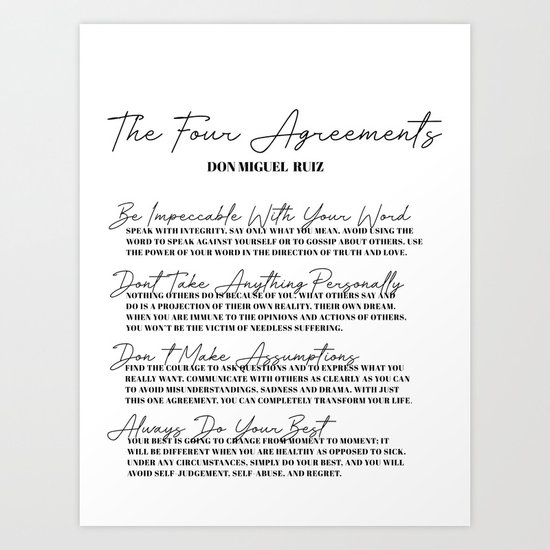 The Four Agreements Printable Poster Free Printable Calendar