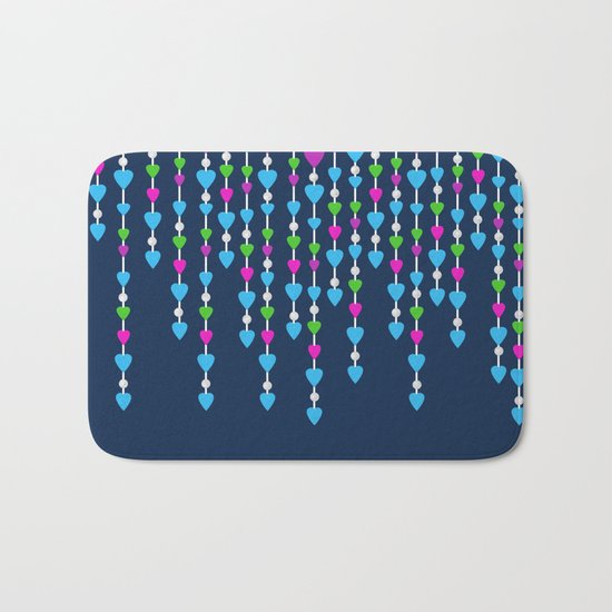 Pearl beads and hearts . 3 Bath Mat
