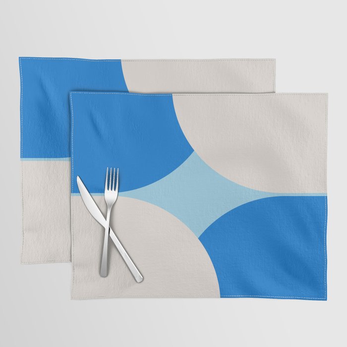 Mid-Century Modern Arches in Blue Placemat