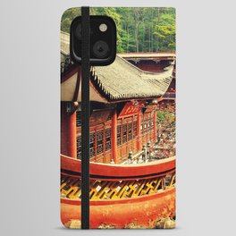 China Photography - Chinese Architecture By The Forest iPhone Wallet Case